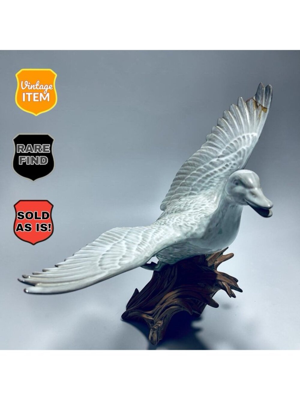 Vintage 60’s Freeman-McFarlin Potteries Large Ceramic Bird. Damaged Wing. RARE!